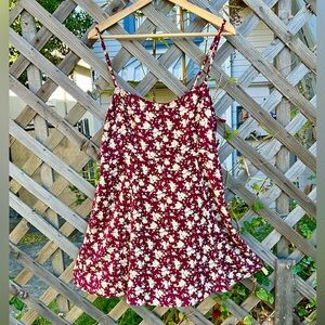 Motel Maroon Yandra Floral Sun Dress